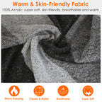 1Pc Women Winter Warm Scarf 74.8x25.6In Long Soft Knitted Shawl Extra Thick Plaid Blanket Wrap Cape fabric close-up