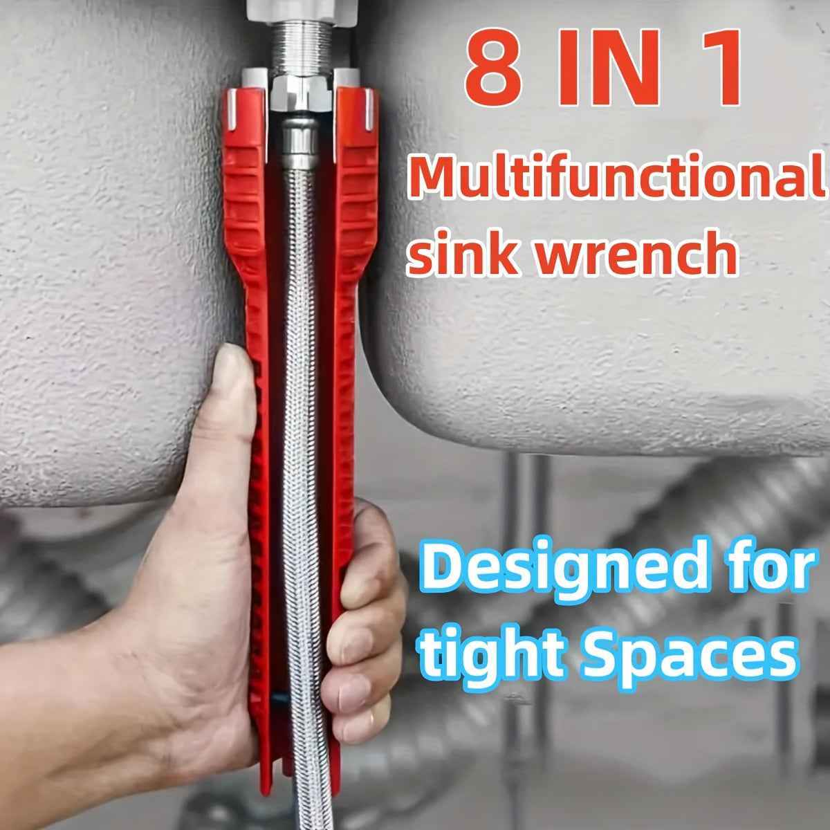 Sink Faucet Installer Tool 14-in-1 Faucet Wrench for Compact Plumbing Secondary image