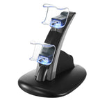 Charging Dock Station Dual Micro USB Charger Stand For PS4 Pro-PS4 Slim Gamepad Controller Handle Charging Station With Blue Indicator Game Lovers
