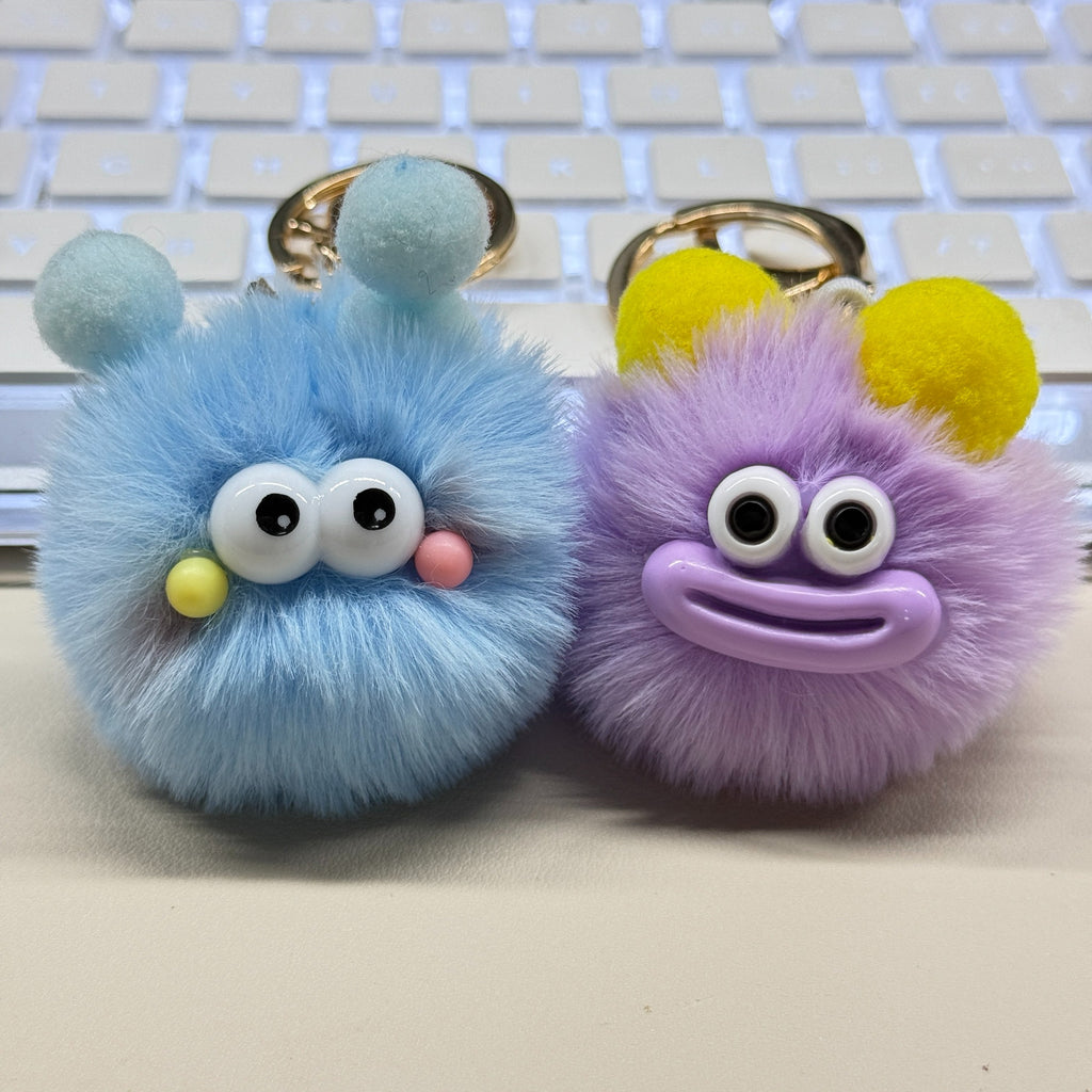 Cute Cartoon Plush Keychains Soft Fluffy Charms For Keys And Bags