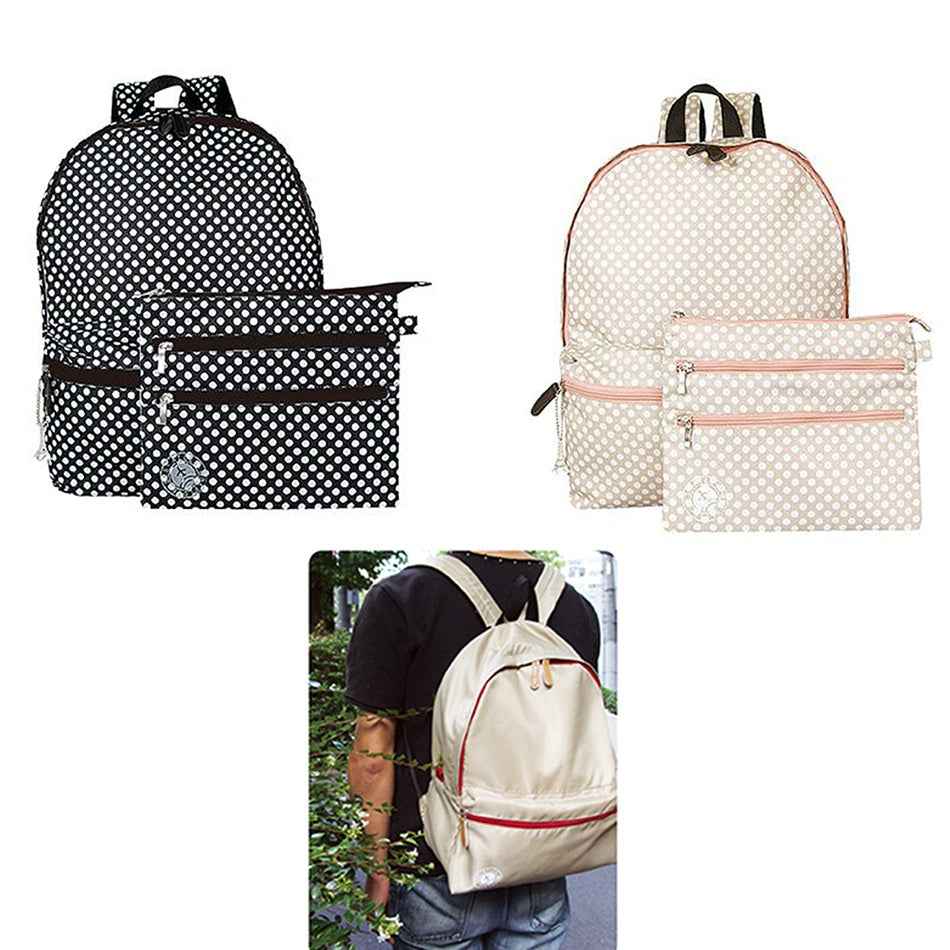 Casual School Bag Preppy Style Unisex Travel Backpack Rucksack W Pouch Secondary image