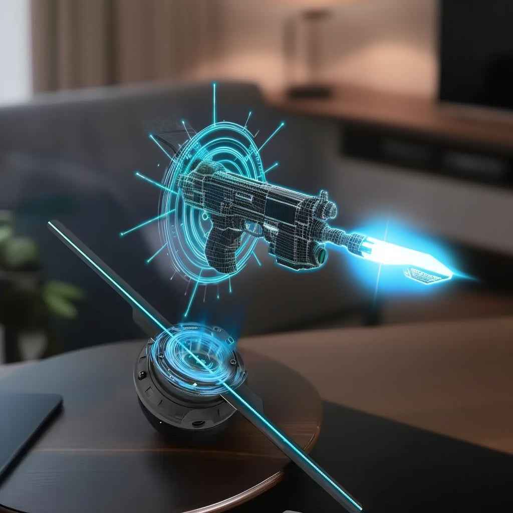 3D Hologram Fan Naked-eye Projector Holiday Gifts, Holiday Lighting, Party Lighting
