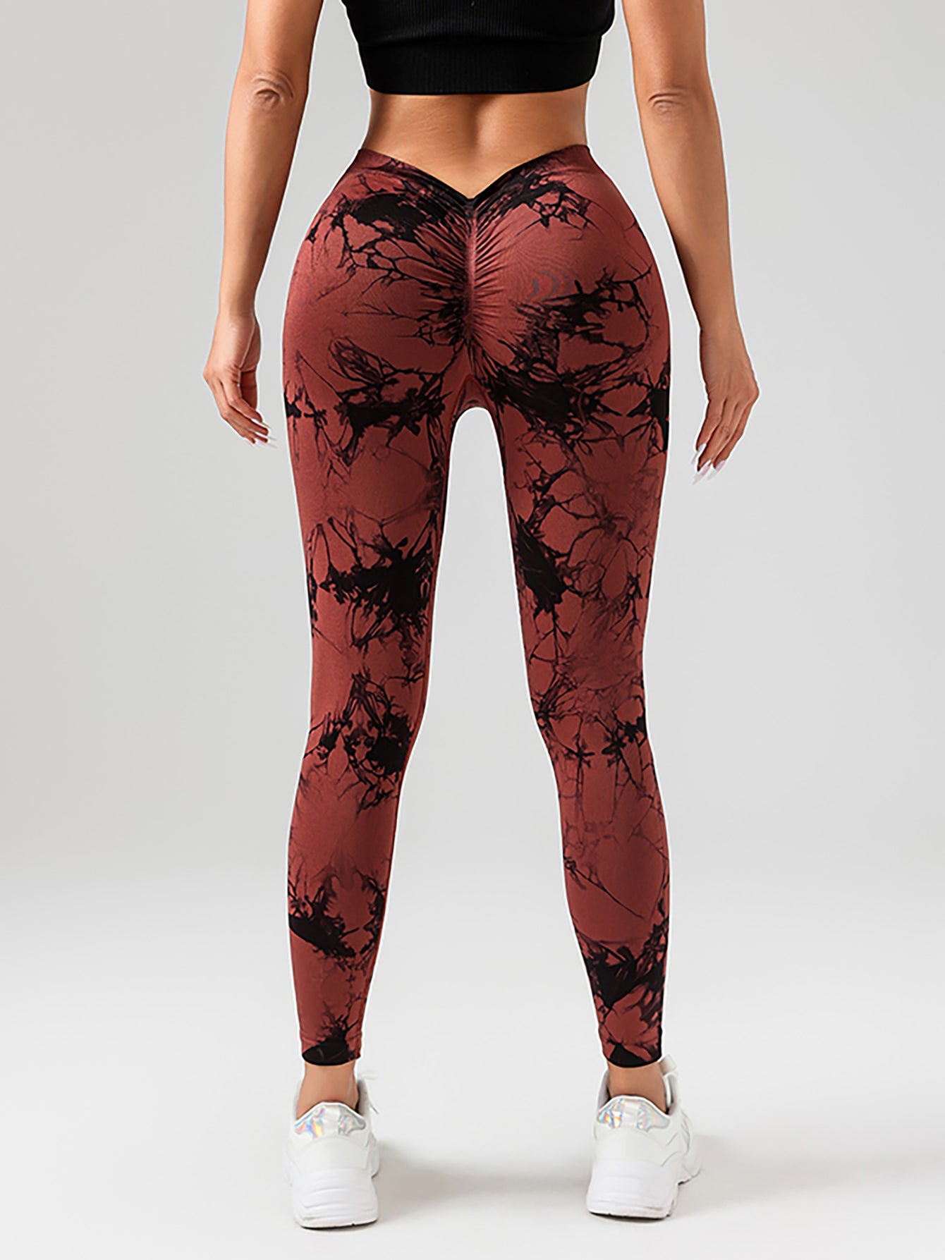 Tie Dye Slimming Yoga Leggings, High Stretch Casual Fitness Pants