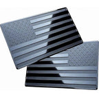 2PCS Metal USA Flag Car Truck Sticker – American Patriotic Emblem Decal, Black, Weather-Resistant Durable Design