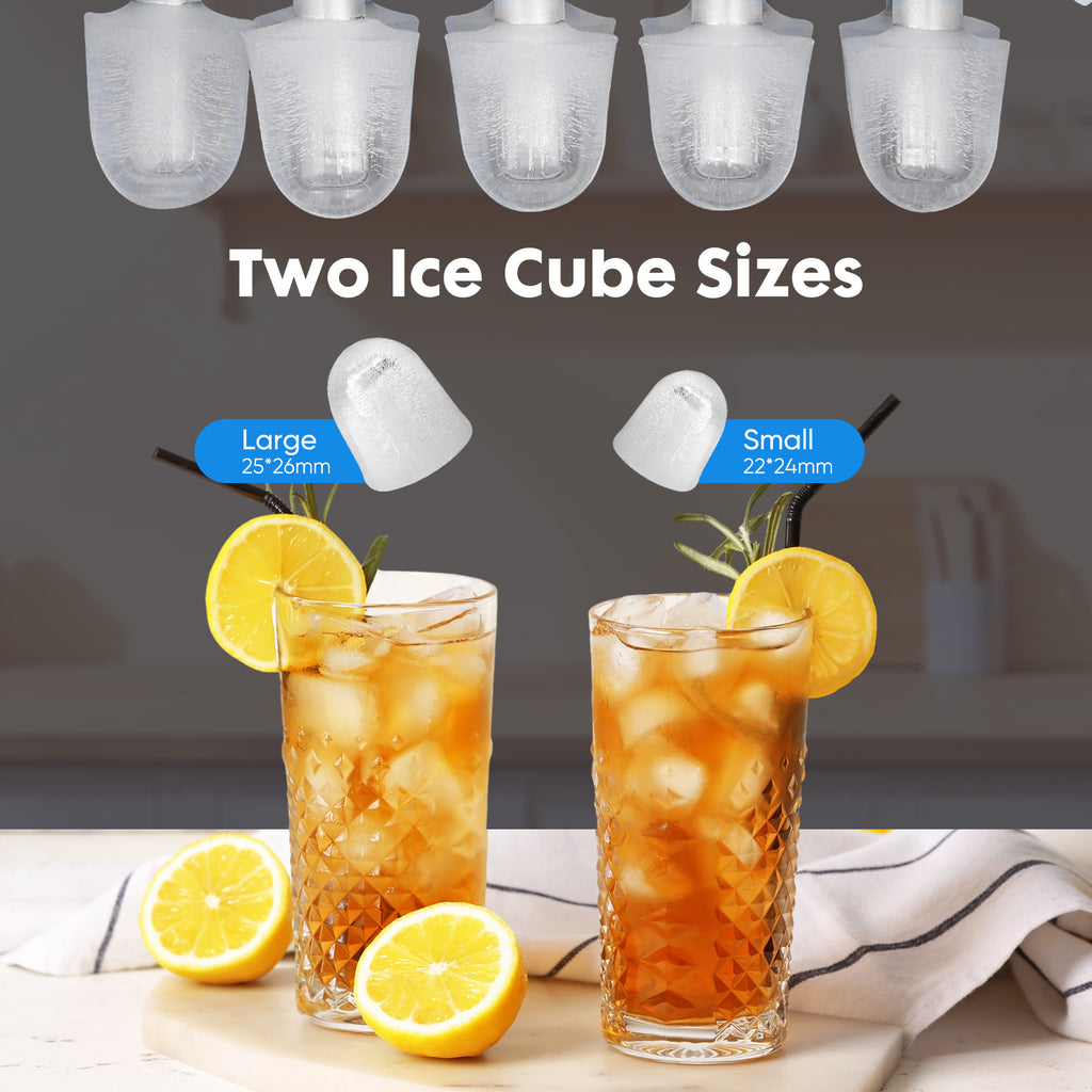 Portable Ice Maker Compact Countertop Delivers 6 Ice Cubes In 9 Minutes
