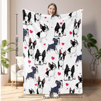 1pc Adorable Fleece Dog Blanket - Soft, Cozy, Lightweight, Warm, Flannel Throw For Couch, Bed, Sofa, Living Room Decor - Perfect For Snuggling Up On Chilly Days 75x100cm,130x150cm,150x200cm.