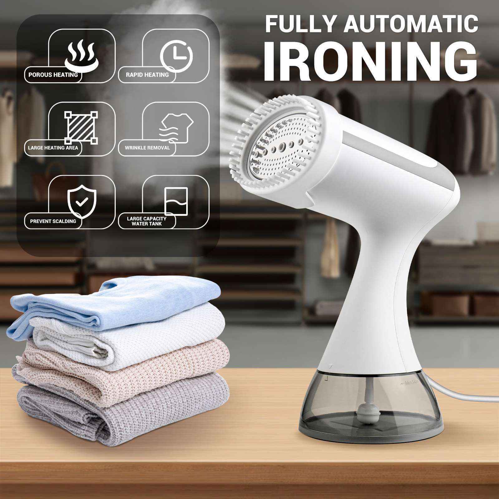 Clothes Steamer Compact And Efficient Suitable For Travel And Home Use For Clothes Cleaning And Ironing Main image