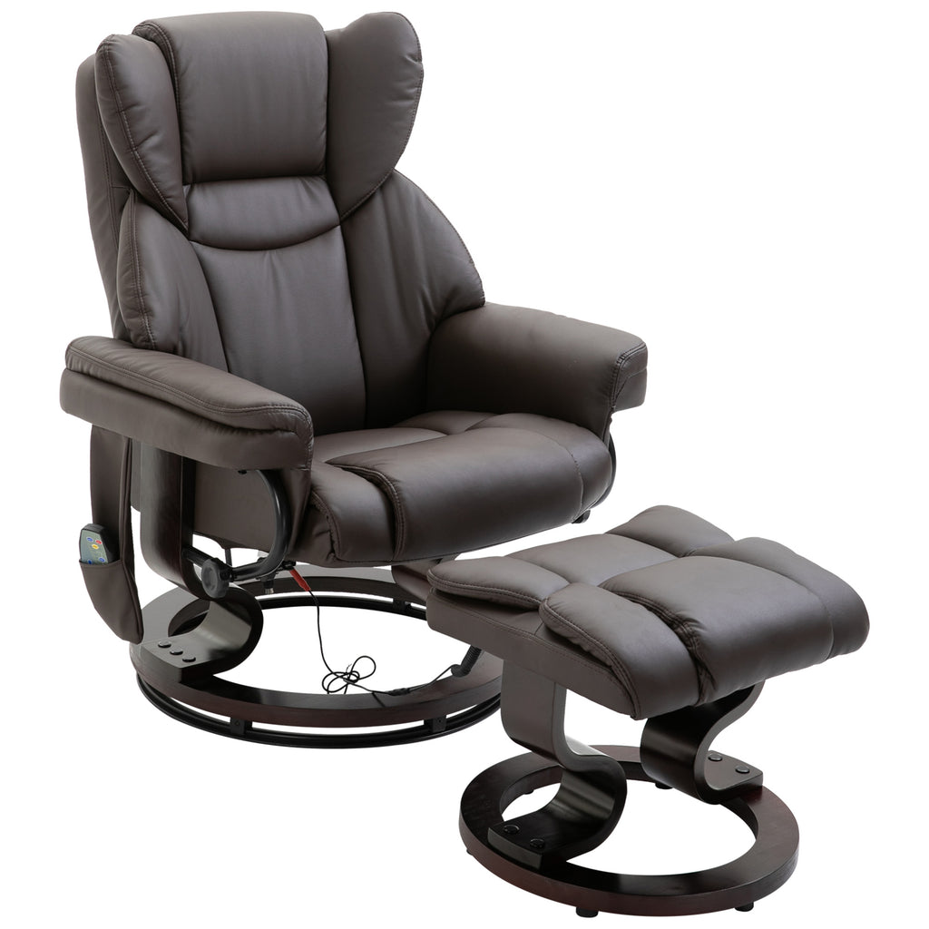 Massage Sofa Recliner Chair w/ Footrest 10 Vibration Points