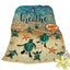 Tropical Baby Sea Turtle Flannel Fleece Blanket 3D Ocean Waves Flannel Soft Plush Throw Blanket cozy for bed or couch