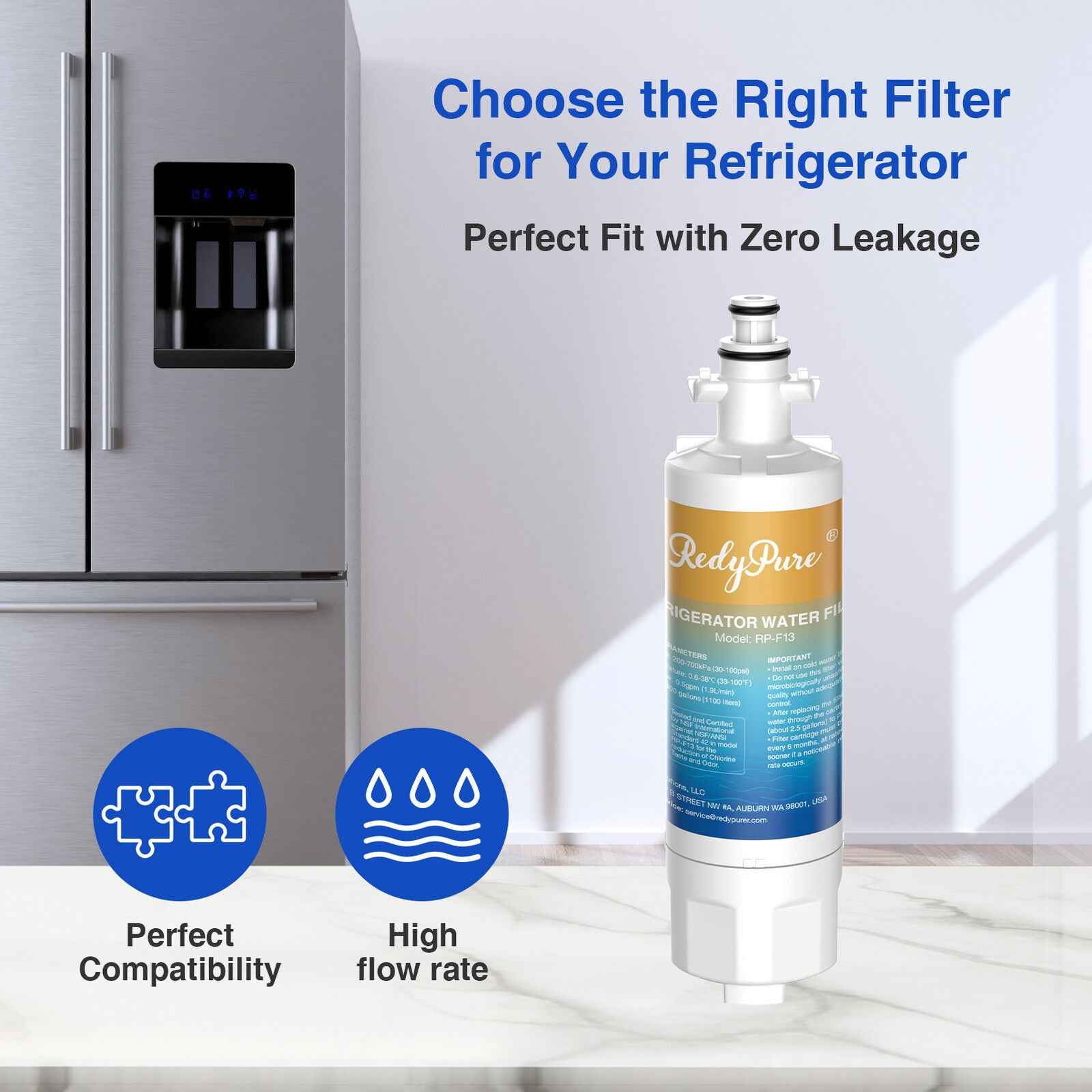 Redypure Refrigerator Water Filter Replacement For LG LT700P Fits LG Secondary image