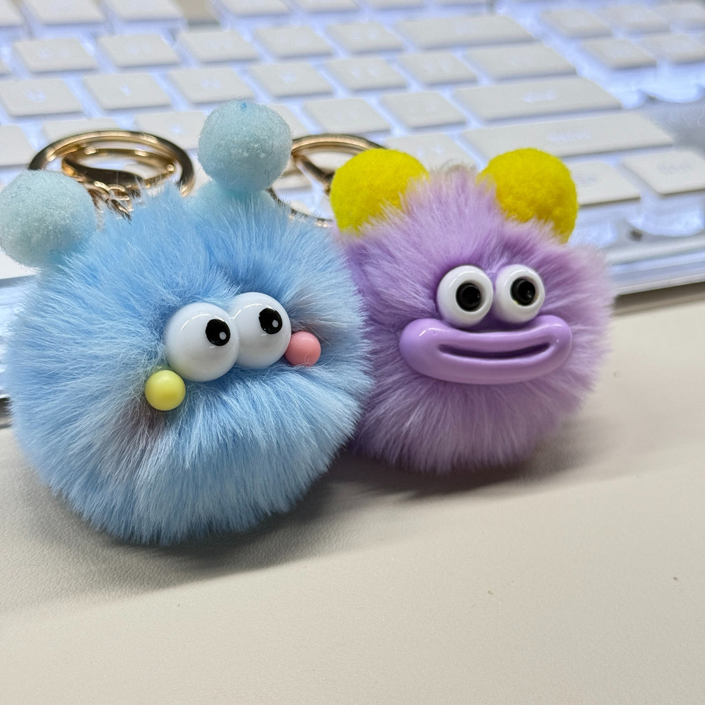 Cute Cartoon Plush Keychains Soft Fluffy Charms For Keys And Bags