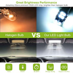 10PCS T10 LED Light Bulbs 6000K White Interior & License Lights
