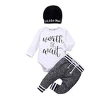 US Newborn Baby Boy Girl Tops Romper Bodysuit Jumpsuit Pants Outfits Clothes Set