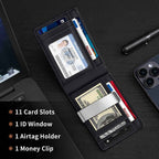 Genuine Leather Bifold Wallet Men, RFID Shielding Wallet Front Pocket Wallet, Suitable For Son And Daughter To Send Daddy's Wallet