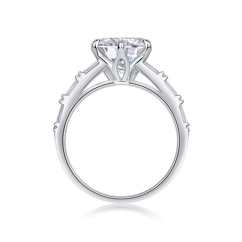 Vanilla Moissanite Jewelry Set In S925 Silver With Platinum Plating