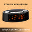 AM FM Alarm Clock Radio With Dual Alarm Sleep Timer  Snooze Functions Orange LED Display 4-Level Dimming Option ITOMA CKS3301