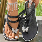 Floral Pattern Flip Flops Comfortable Casual Summer Beach Slippers