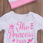 4PCS Newborn Kids Baby Girl Outfits Clothes Romper Bodysuit Pants Outfits Set