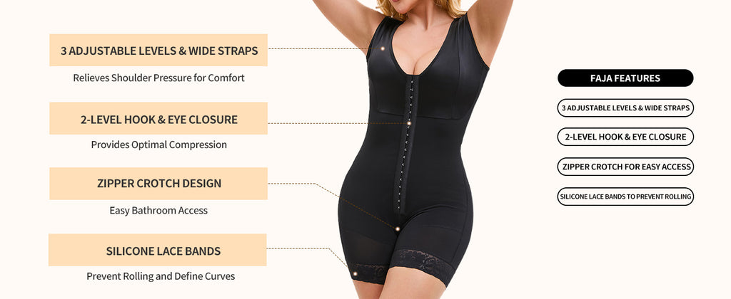 Fajas Colombiana Shapewear, Elegant Bodysuit Faja Shaper