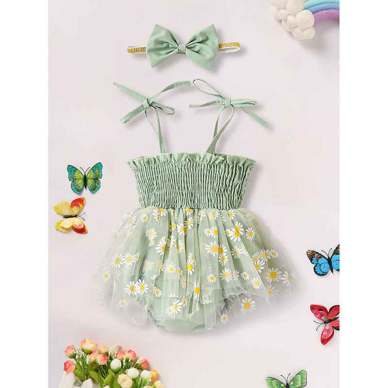 Newborn Infant Baby Girl Summer Outfits Romper Dress Floral Jumpsuit Secondary image