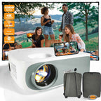 TECDIGBO Smart Projector C55, Native 1080P with UHD 4K Support, High-Definition Home Theater Projector, White (US Version)