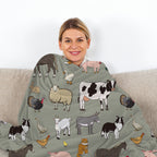 Various Animals Blanket Soft Pig Horse Durable Comfortable Blanket Women Birthday Gift Home Decoration Sofa Couch Office Bed Camping Travel 75x100cm 130x150cm 150x200cm