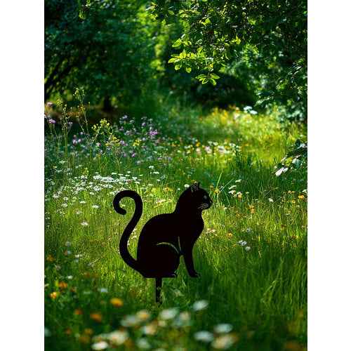 1pc Rusty Cute Cat Home Garden Stake Decoration - Cute Cat Garden Decor Main image