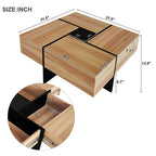 Unique Design Coffee Table With 4 Hidden Storage Compartments UV Gloss