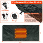 1Pc  59x31in USB Heated Blanket Electric Heated Blanket Heated Poncho Shawl Wrap Throw With Zipper Washable For Home Office No Power Bank Compatible With CJCD2415461