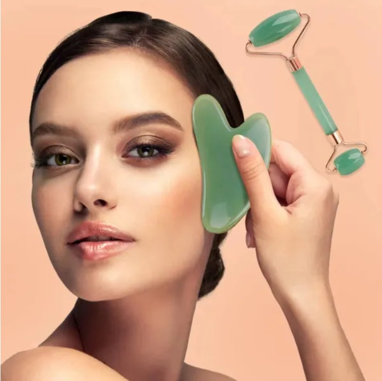 Gua Sha Board 2PCS Massage Stone For Facial And Body Skincare