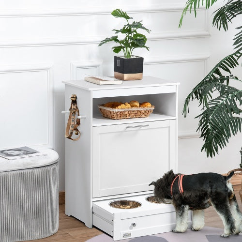 Pet Feeder Station Lockers With Raised Bowl And Integrated Storage