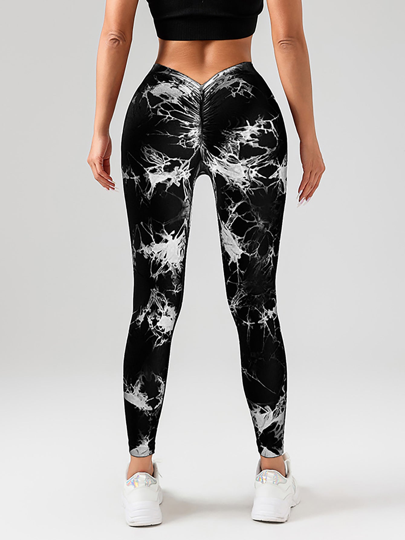 Tie Dye Slimming Yoga Leggings, High Stretch Casual Fitness Pants