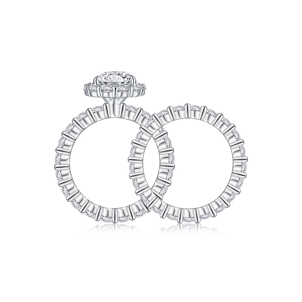 Devoted Dew Moissanite Ring Set in S925 Sterling Silver