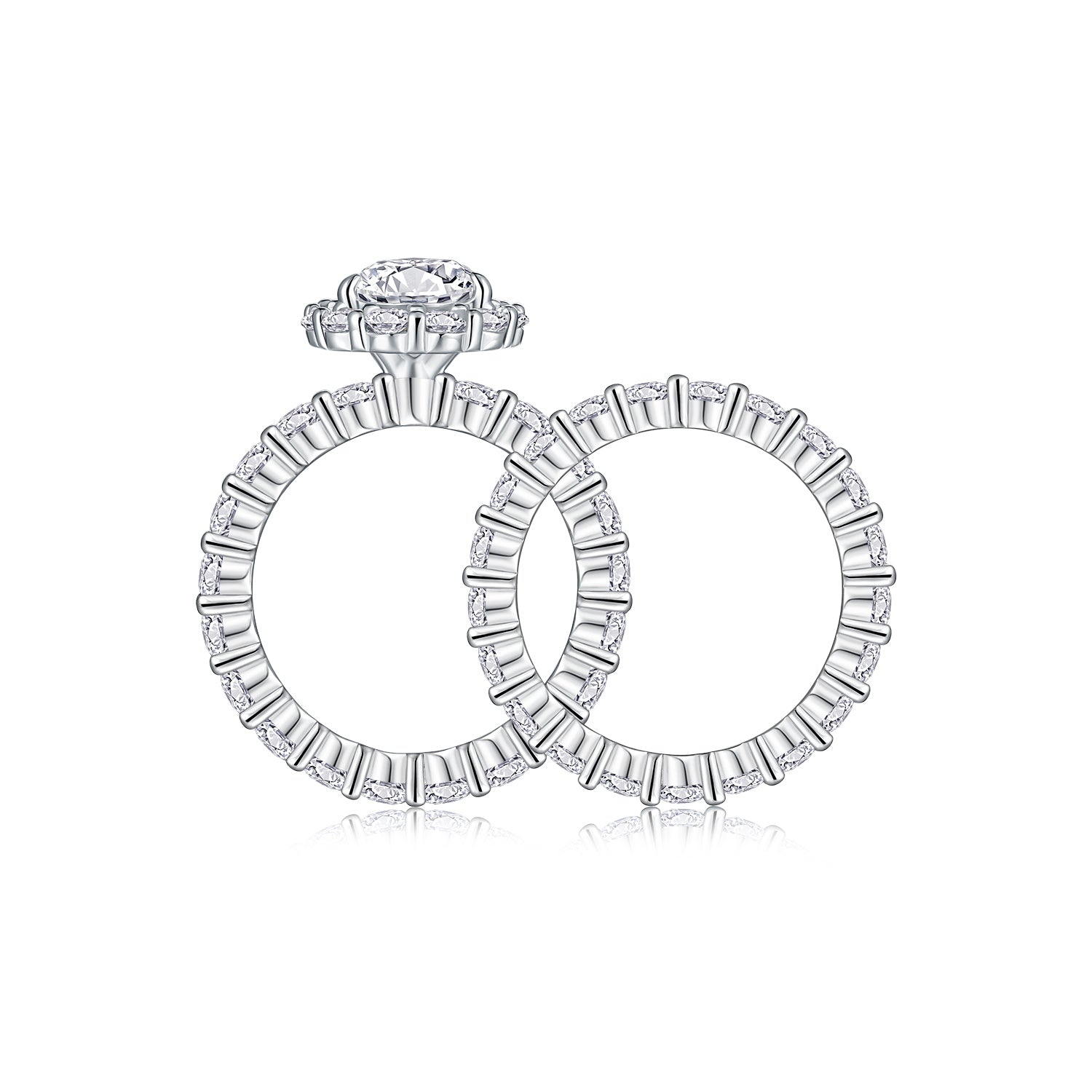 Devoted Dew Moissanite Ring Set in S925 Sterling Silver