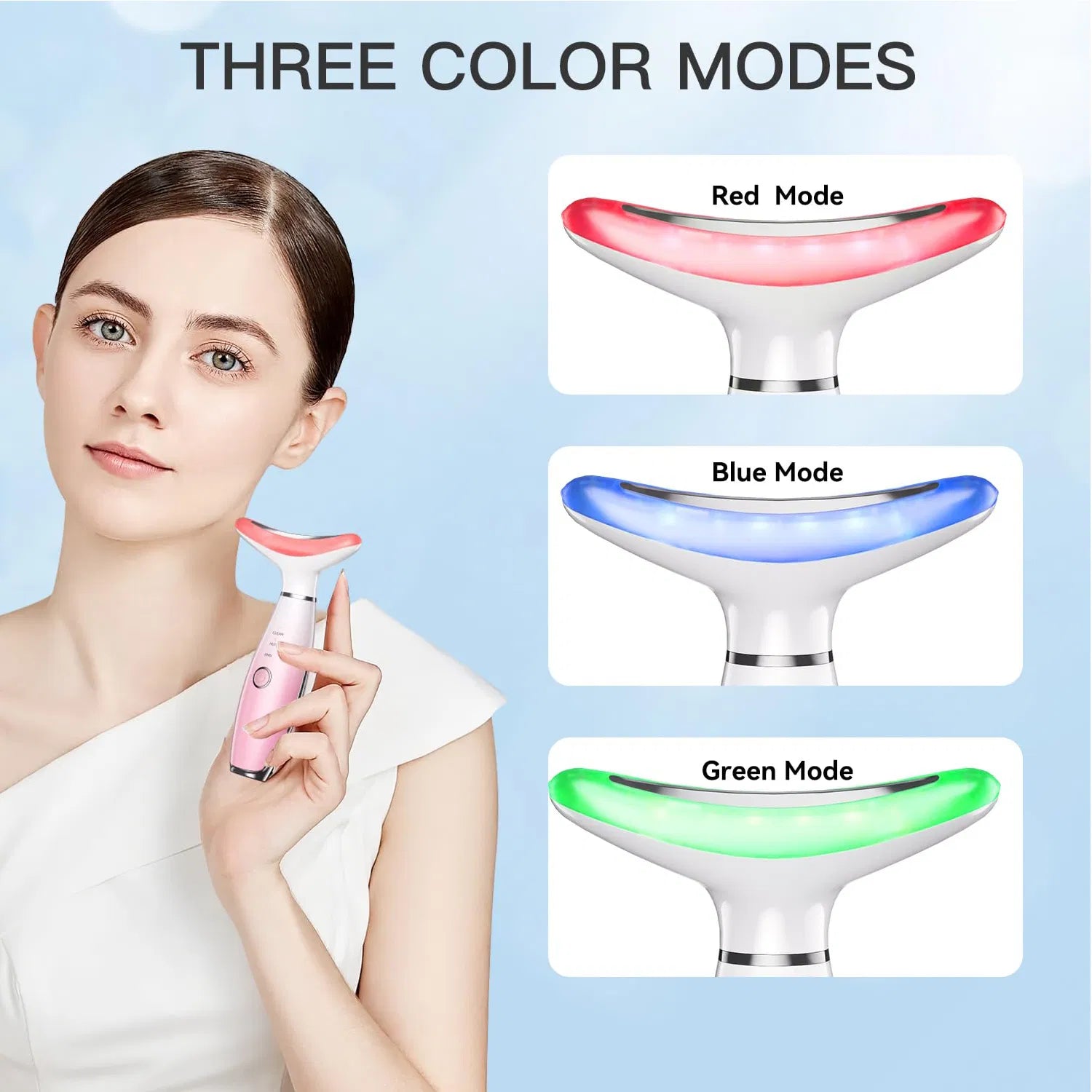 Neck Face Massager 3 In 1 Facial Tool With Thermals And Vibration