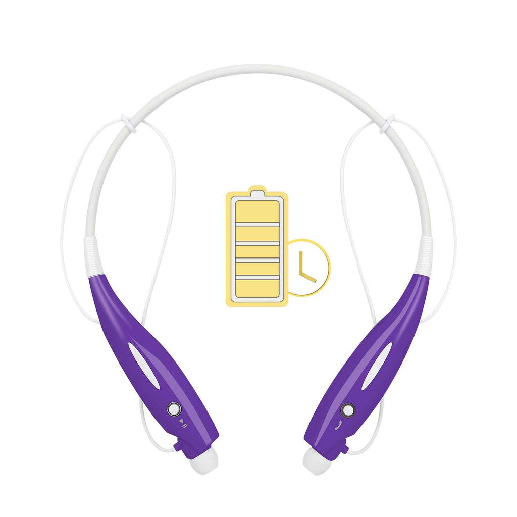 Wireless Sports Neckband Headphones Bluetooth 4.0, Lightweight Stereo Earbuds with Noise Cancellation, Long Battery Life, Hands-Free Calling, Multiple Colors