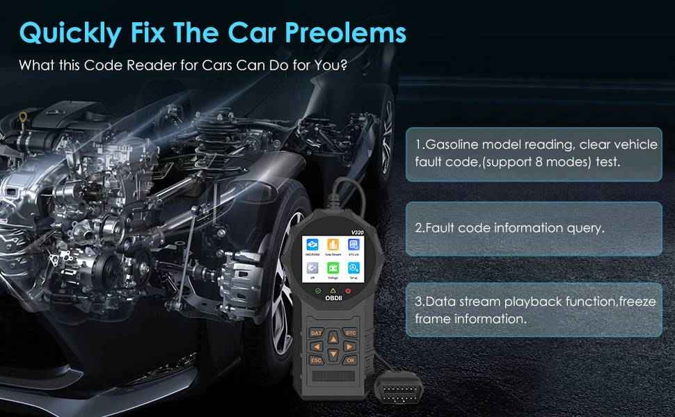 Automotive OBD2 Scanner OBD Code Reader Car Check Engine Fault Diagnostic Tool
