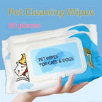 Dog Cat Pet Wet Wipes – Plant-Based Unscented Cleaning & Deodorizing