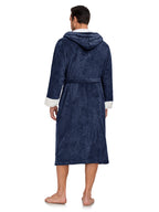 RONGTAI Ladies Long Fleece Bathrobe 300GSM Brushed Flannel