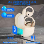 Open-Ear Wireless Bluetooth 5.4 Headphones, IPX5 Sweat-Resistant Earbuds with Touch Controls, Long Battery Life and Charging Case, Comfortable for Workouts & Daily Use