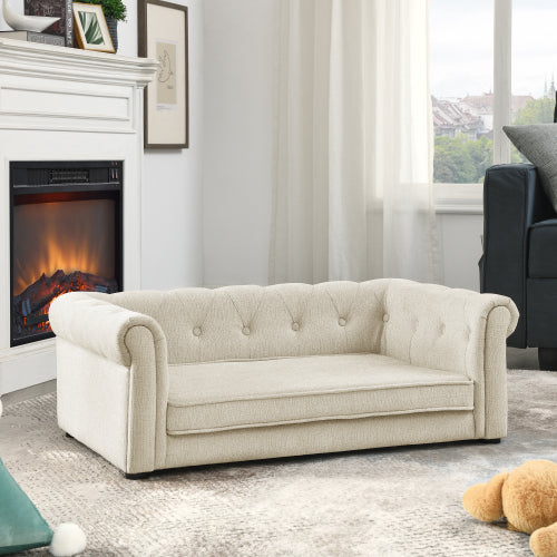 Elegant Rectangular Pet Bed For Medium And Large Dogs Cozy Foam Lounge
