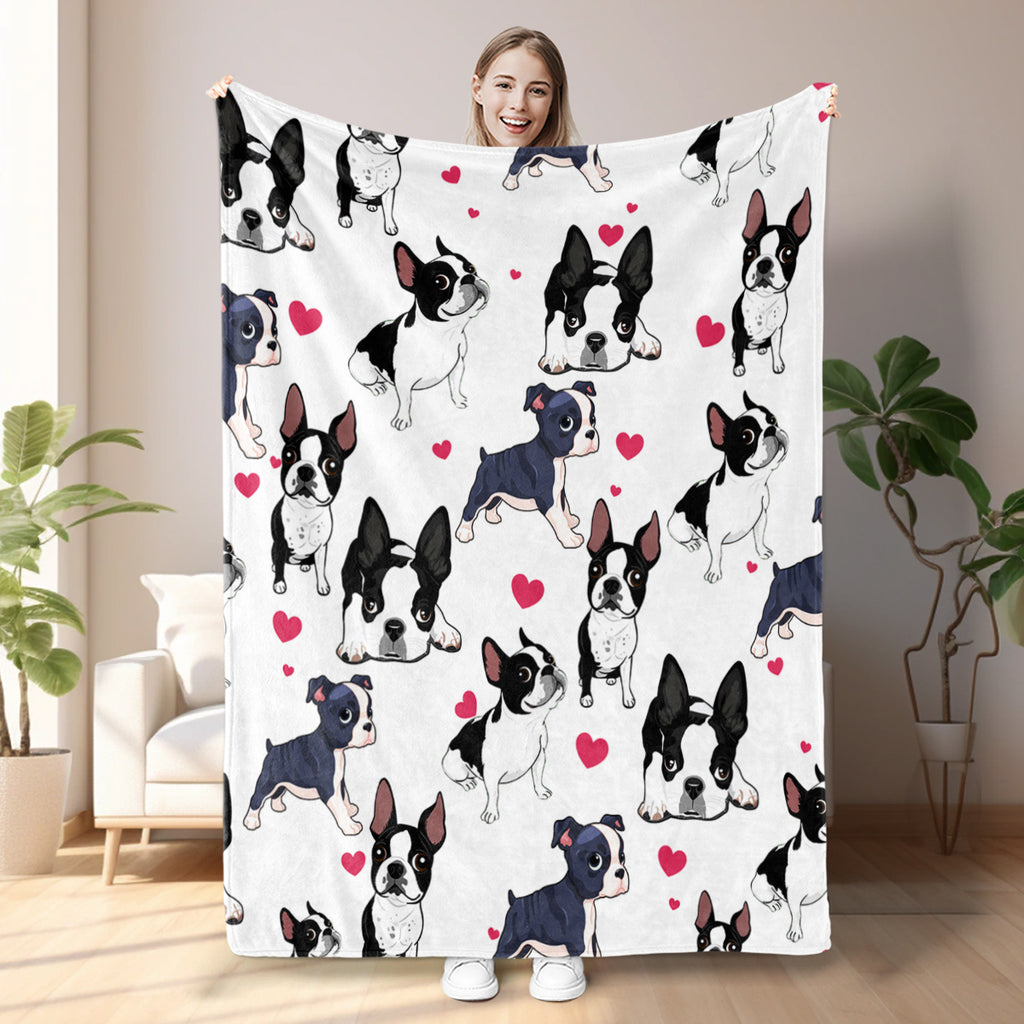 1pc Adorable Fleece Dog Blanket - Soft, Cozy, Lightweight, Warm, Flannel Throw For Couch, Bed, Sofa, Living Room Decor - Perfect For Snuggling Up On Chilly Days 75x100cm,130x150cm,150x200cm.