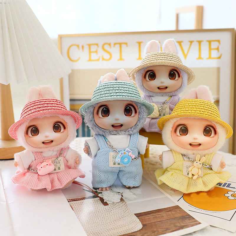 5PCS-Set Cute Hat Shoes Doll Clothes Outfit Set For LABUBU 15CM-17CM Doll, Adorable Dress Up Accessories For Doll - Dolls Not Included