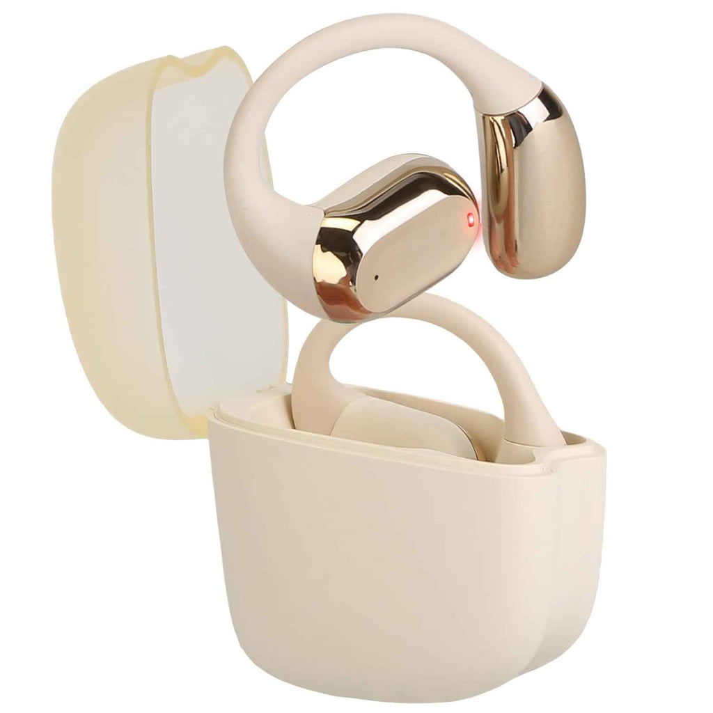Open-Ear Wireless Bluetooth 5.4 Headphones, IPX5 Sweat-Resistant Earbuds with Touch Controls, Long Battery Life and Charging Case, Comfortable for Workouts & Daily Use