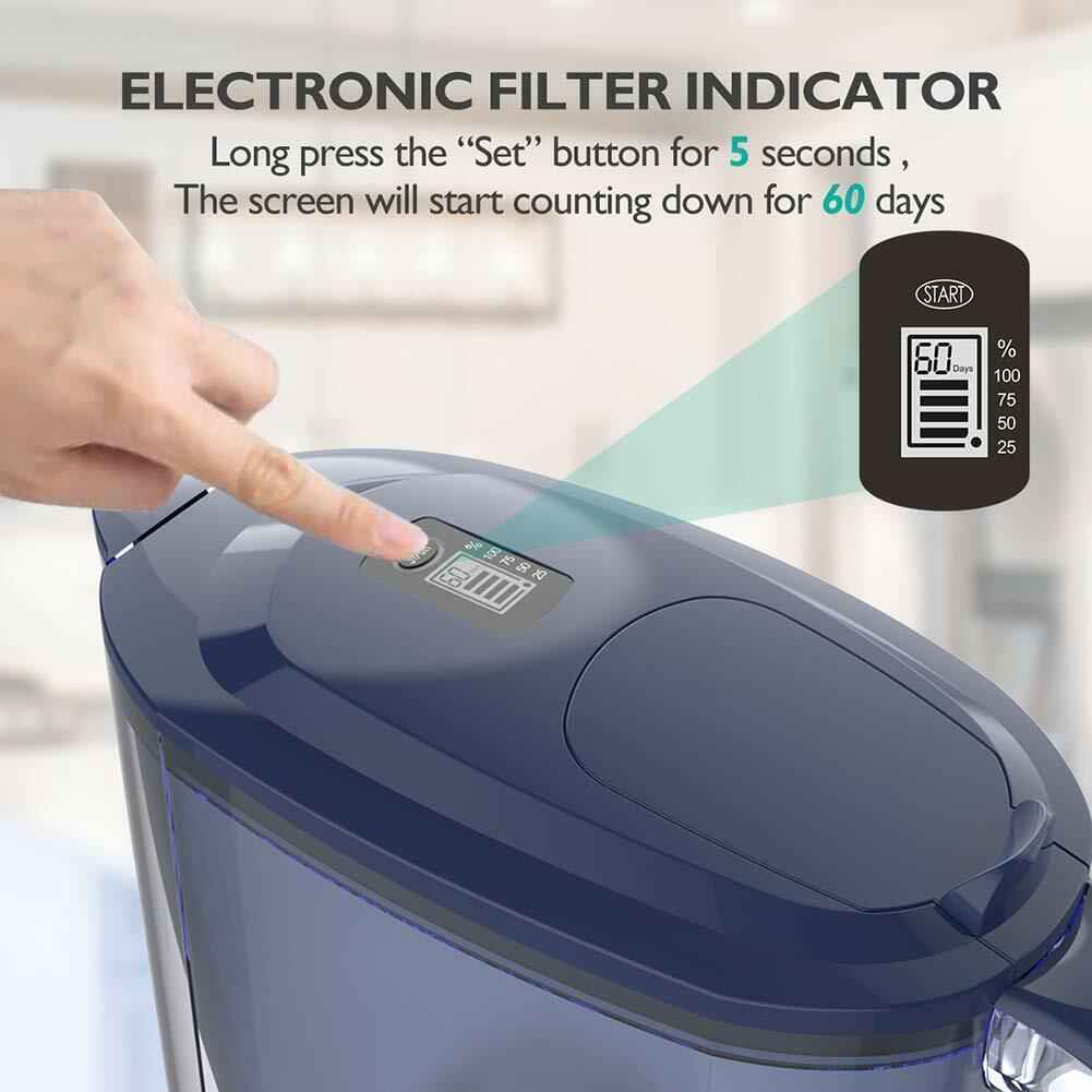 DP06Water Filter Jug Water Pitcher Purifier Cartridge Electronic Indicator 10Cup