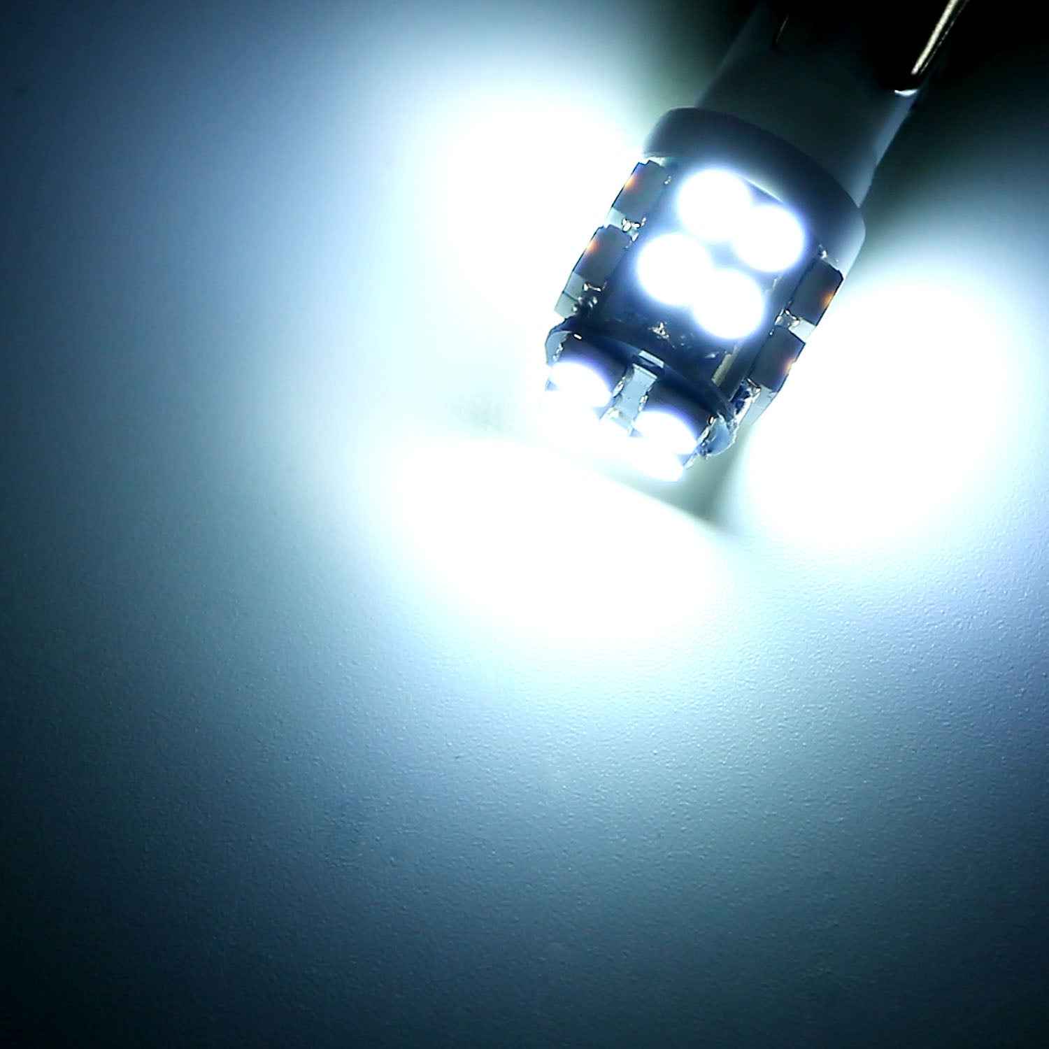 10PCS T10 LED Light Bulbs 6000K White Interior & License Lights