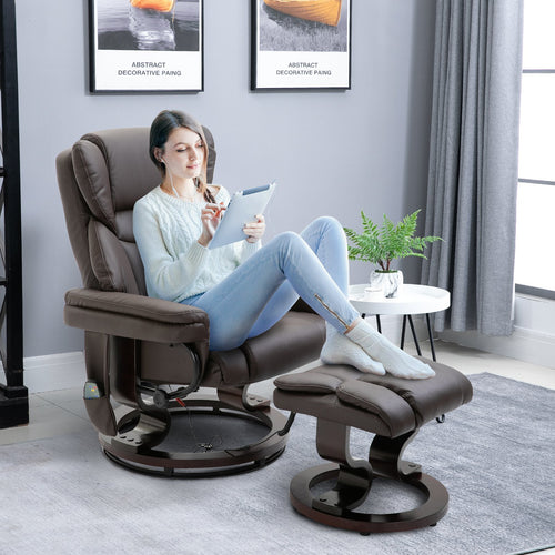 Massage Sofa Recliner Chair w/ Footrest 10 Vibration Points