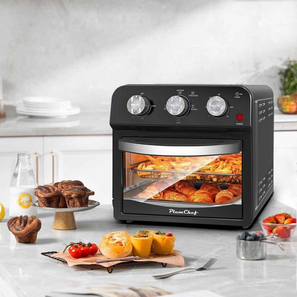 12L Air Fryer with Multifunction Cooking, Healthy Rapid Air Circulation, Removable Non-Stick Basket, Grilling, Baking, Defrosting, Family-Sized Capacity