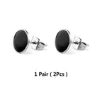 One pair Stainless Steel Punk Earrings Unisex Hip Hop Pierced Jewelry