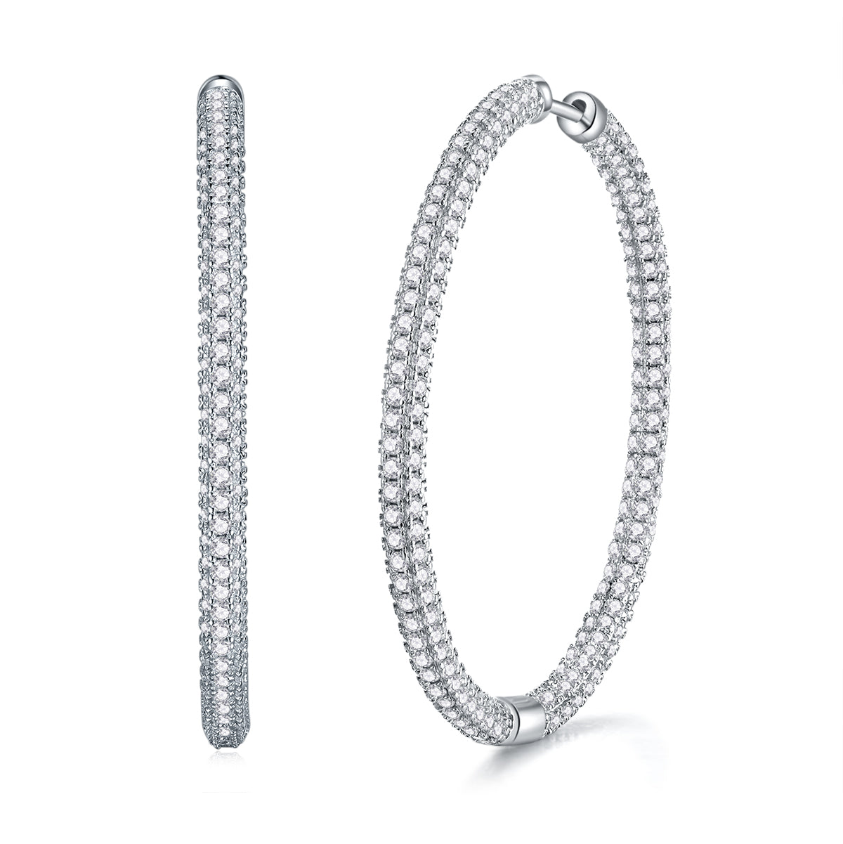 Light Coco Luxury Fashion Diamond Earrings Stud | Mosan Diamond Silver Ornaments